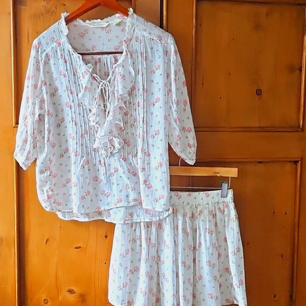 Ralph Lauren Denim & Supply Set Pink And White Size XS